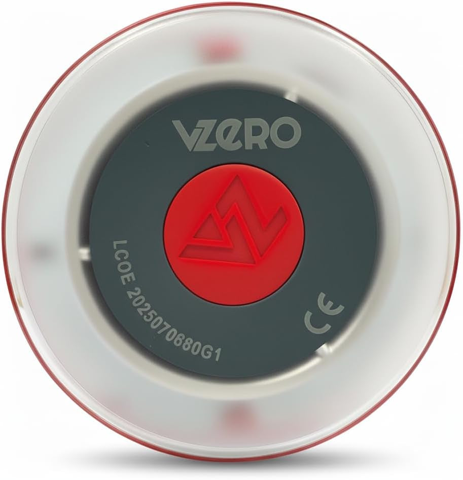 Vzero - Luz De Emergencia V16 Con Geolocalización, Señal Homologada Conectada Con DGT 3.0, Apta Para 2026, Baliza Para Coche Con Esim Incluida, Alta Potencia Y Sistema Eye Protect
