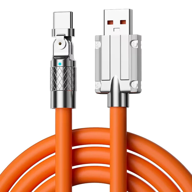 Cable de datos y carga USB tipo C con rotación de 180 grados